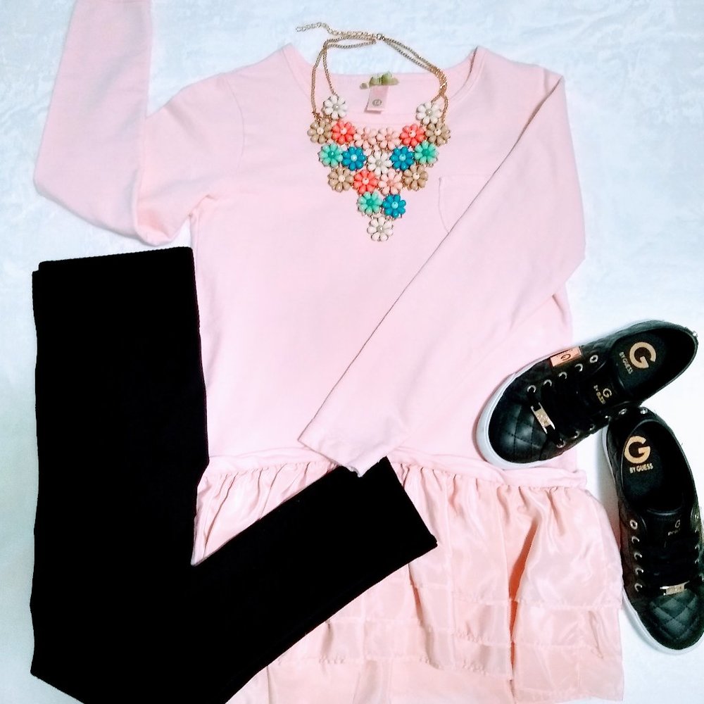 🌺🌷DownEast Basics Long sleeve pink tunic/top
